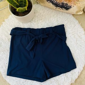 Express Paper bag shorts | Navy blue | Large